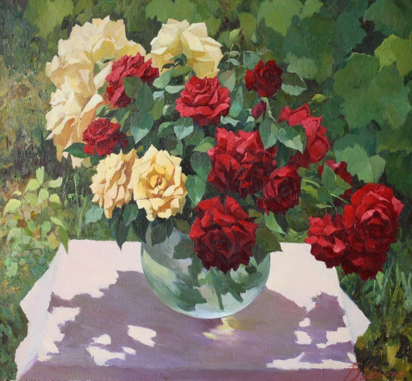 Розы на солнце (Букет роз), Виктор Довбенко