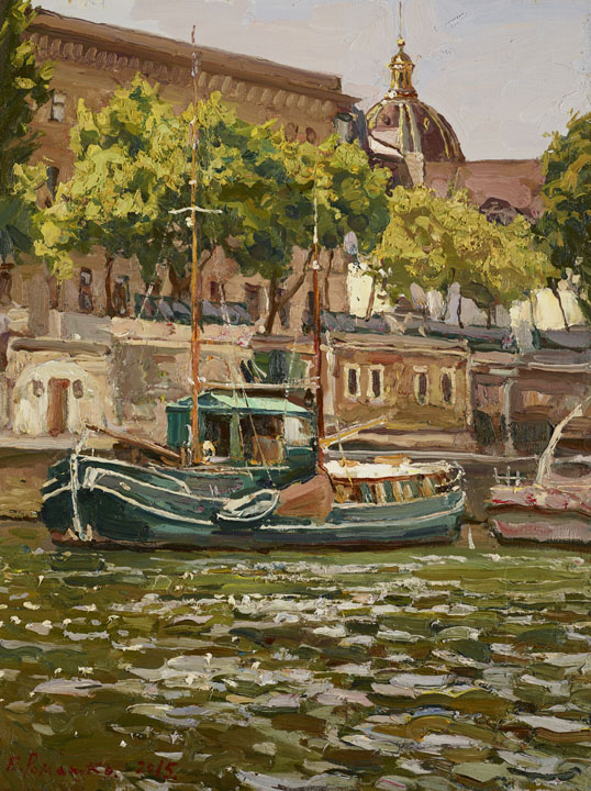 Sailboat on the Seine, Evgeny Romashko