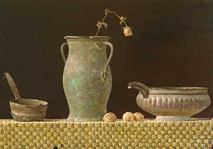 Still-life with the dry rose