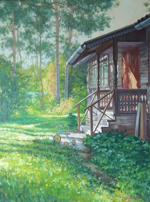 At the porch, Mikhail Brovkin