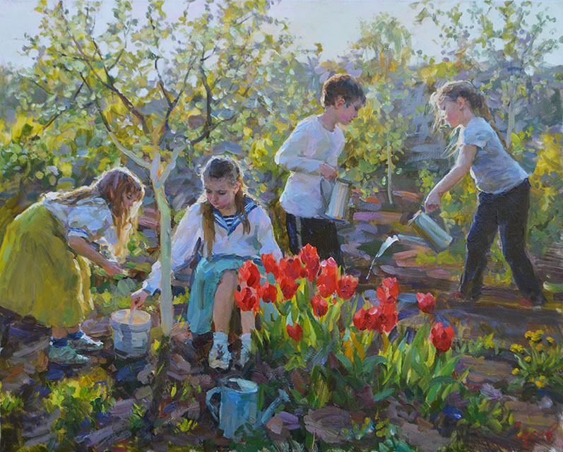 Весна в саду, Владимир Гусев