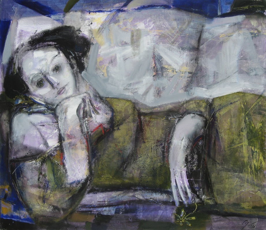 Лежащая с цветком, Андрей Аранышев