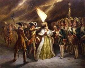 The oath of Preobrazhenskiy regiment to empress Elizaveta Petrovna