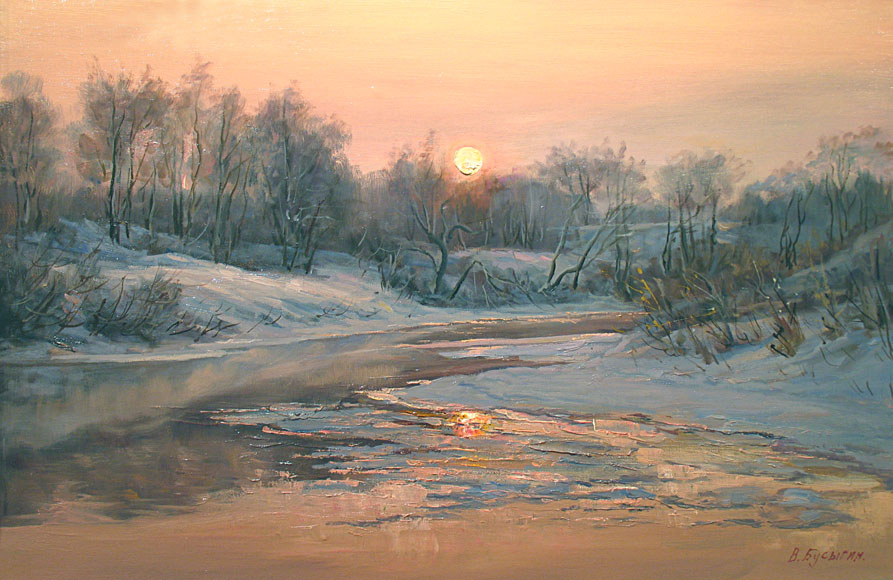 River Pahra in winter, Valery Busygin