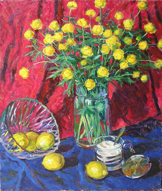 Still life with lemons, Sergei Chaplygin