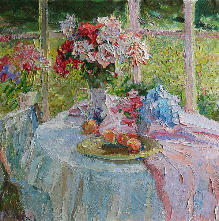 Roses and Hydrangeas, Maria Sherbinina