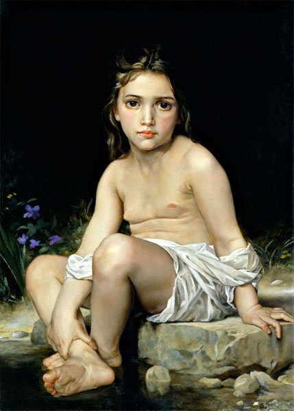 Бугро Адольф-Вильям (1825-1905). " Дитя у воды". Копия, Слава Грошев