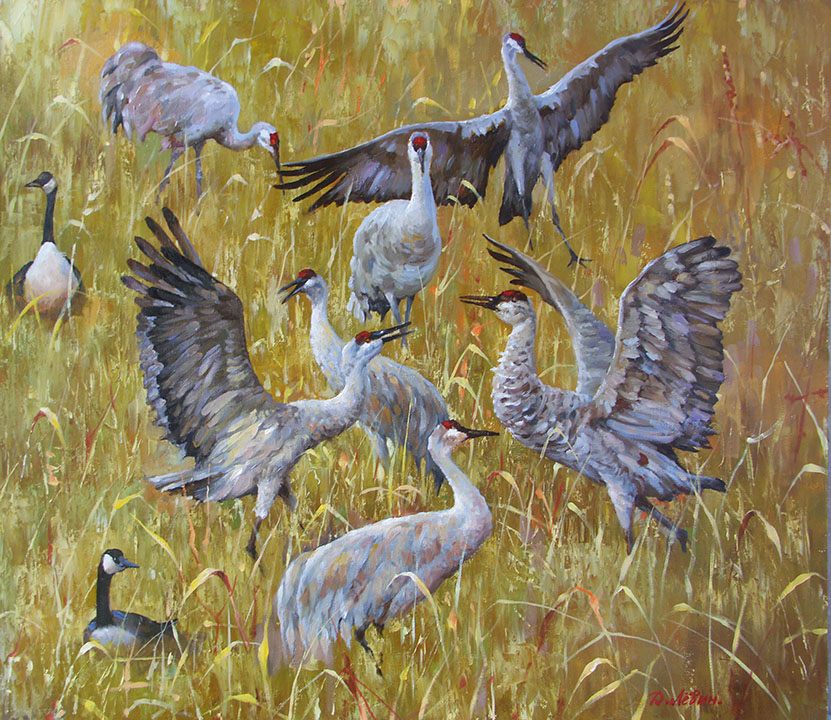 Gray cranes, Dmitry Levin