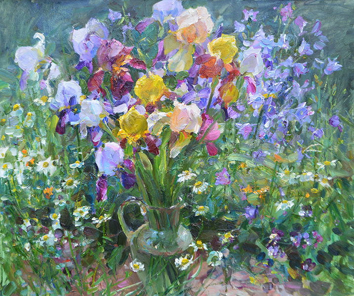 Bouquet of irises, Elena Salnikova