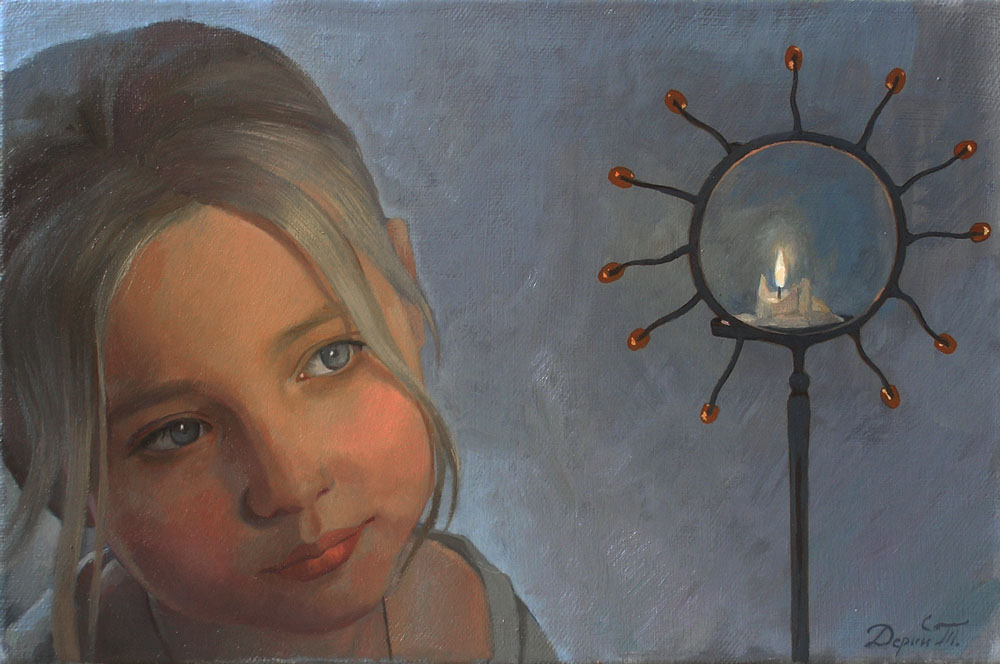 Girl with candle, Tatyana Deriiy
