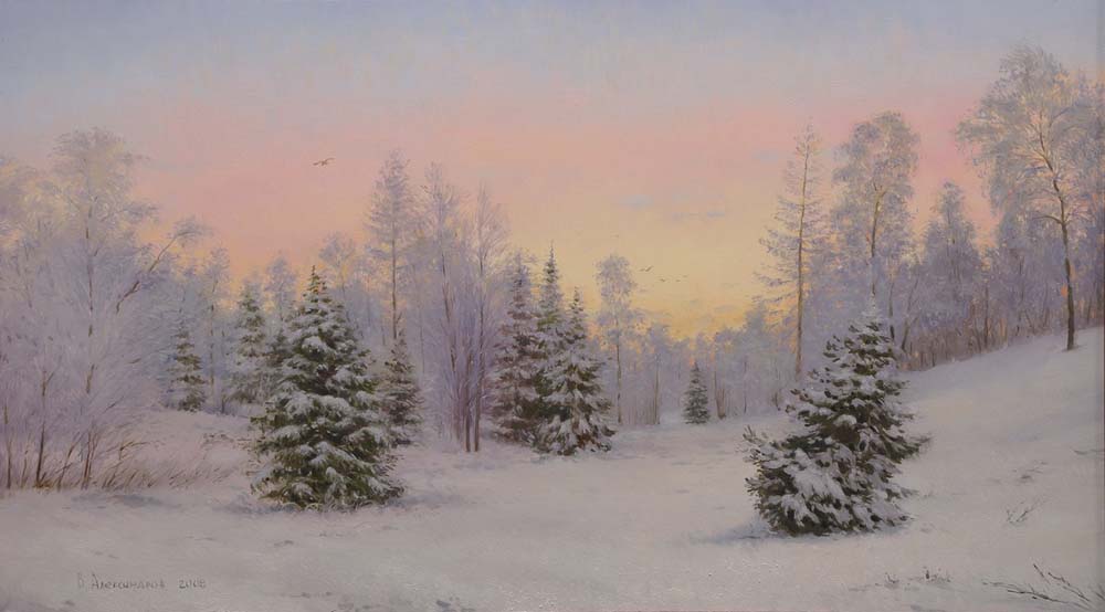 Winter evening, Vladimir Aleksandrov