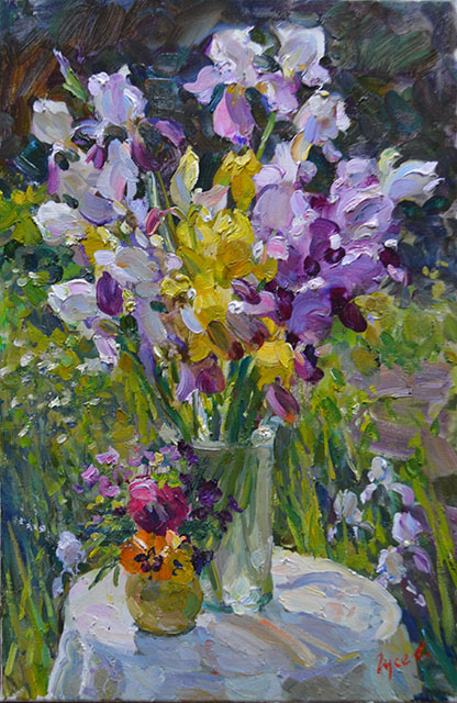 Still life with irises #2, Vladimir Gusev
