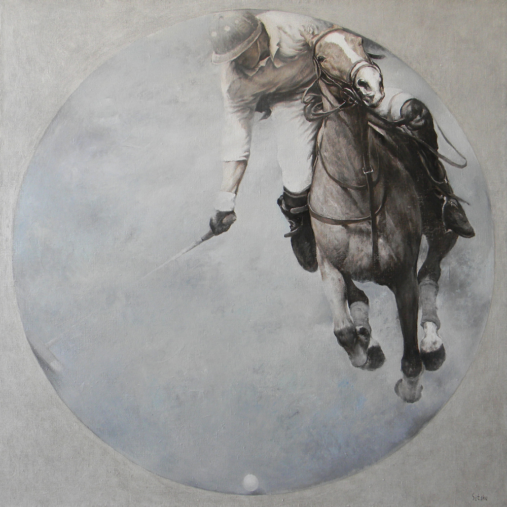 «Поло» из серии «Rolex», Андрей Ситько- картина, спортивная игра, конное поло, всадники на лошадях