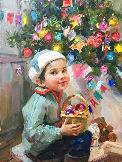 Under the Christmas tree, Elena Salnikova
