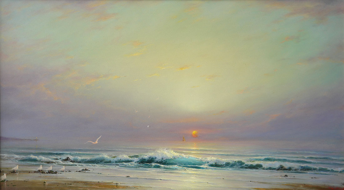 The sun and seagulls, George Dmitriev