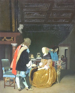 Миерис, Франс ван (1635-1681). "Угощение". Музейная копия