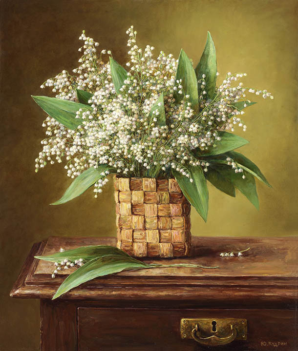 Lilies of the valley in the basket, Yuri Kudrin