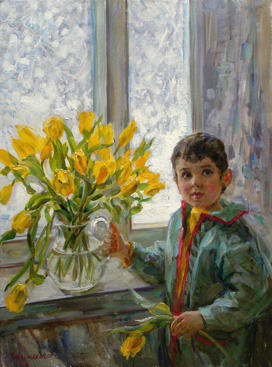 Flowers for mom, Elena Salnikova