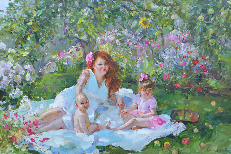 Summer in the garden, Elena Salnikova