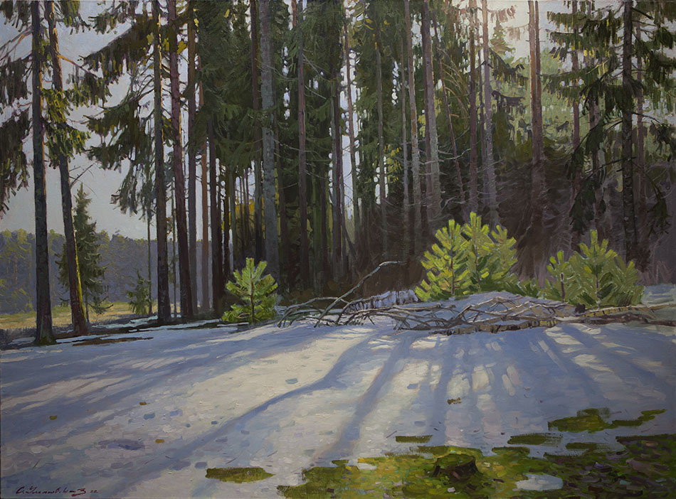 April in the forest, Sergey Ulyanovsky