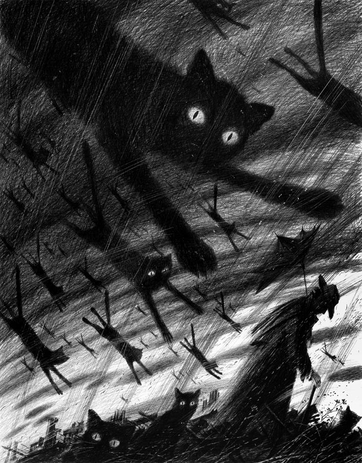 Fall of cats. From a series “Dreams” (Lim.Ed.1/100), Dmitry Sandjiev