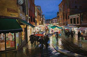 A rain in the Venice