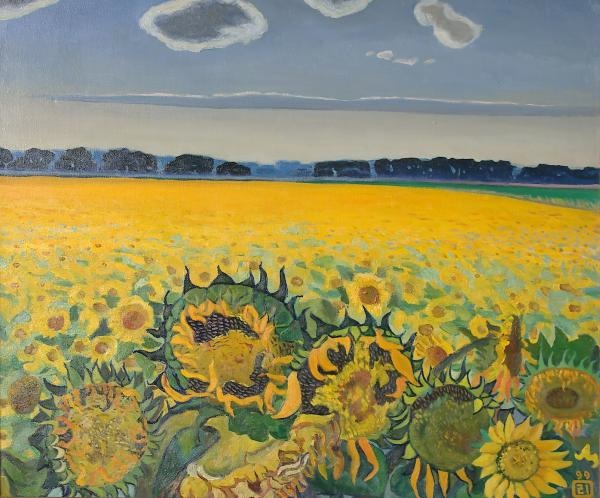 Field of sunflowers, Moisey Li