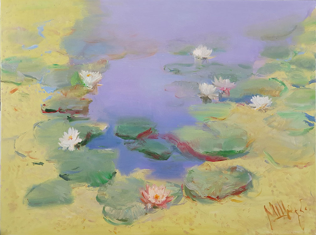 Water lilies on the pond, Maria Sherbinina