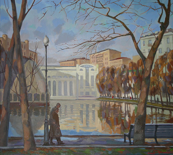 Moscow. The Pure Ponds boulevard, Peter Stronsky