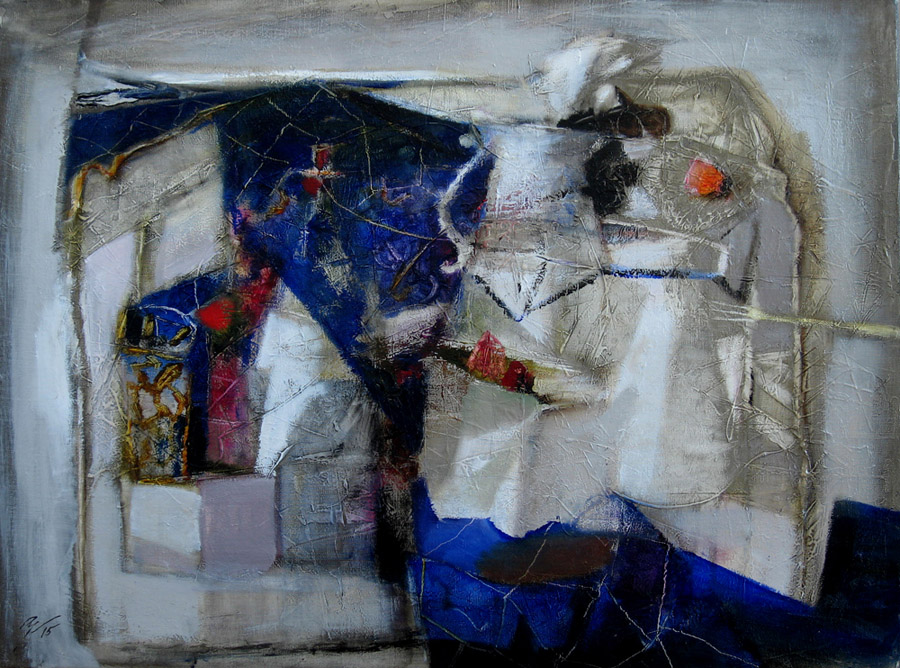 Still life with blue cloth, Andrey Aranyshev