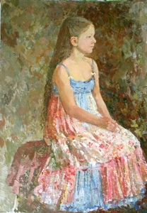The girl in a sundress