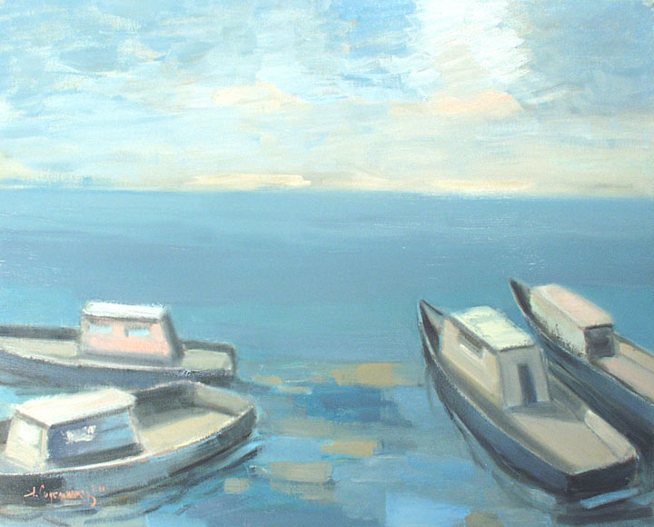 Fishing boats, Aleksander Sidelnikov