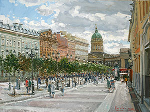Malaya Konyushennaya street. Kazan Cathedral. Saint Petersburg