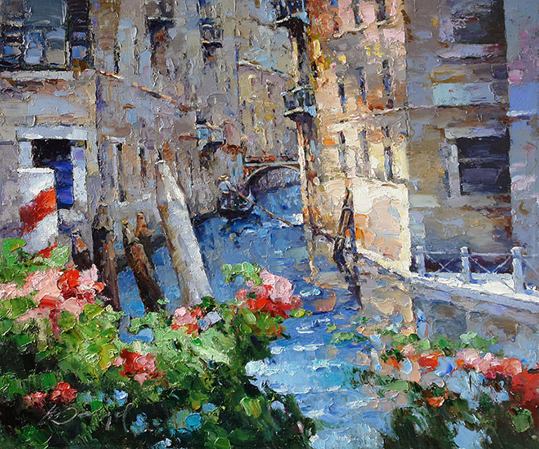 Cafe on the canal of San Felice, Alexi Zaitsev