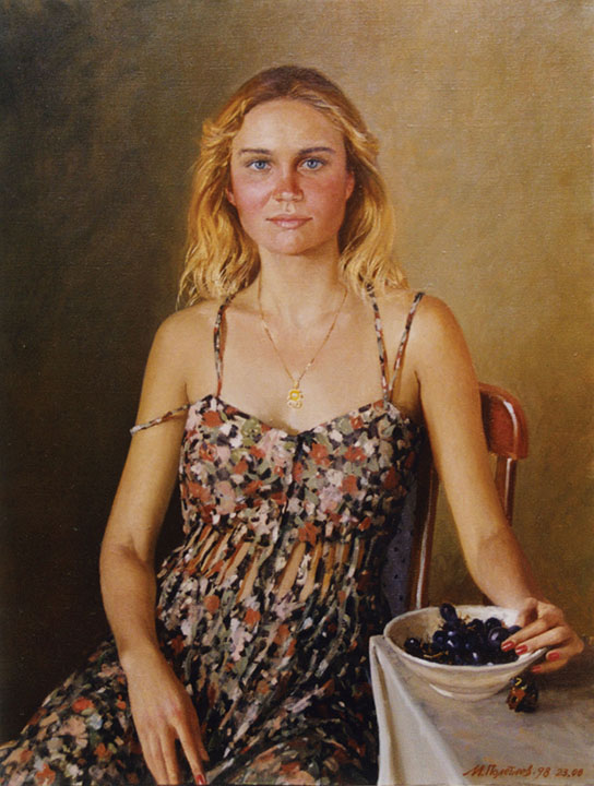 The girl in a sarafan, Michail Poletayev