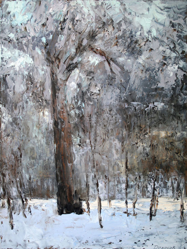 Tree in hoarfrost, Alexander Dolosov