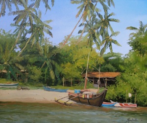 In fishing settlement. Sri Lanka