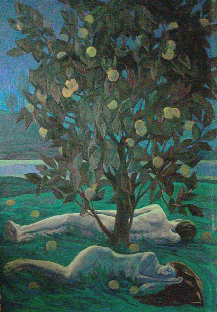 Sleeping Adam and Eve, Anastasia Hohriakova