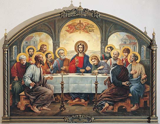The Last Supper. Cathedral of Christ the Saviour. Patriarchal refectory, Vassily Nesterenko