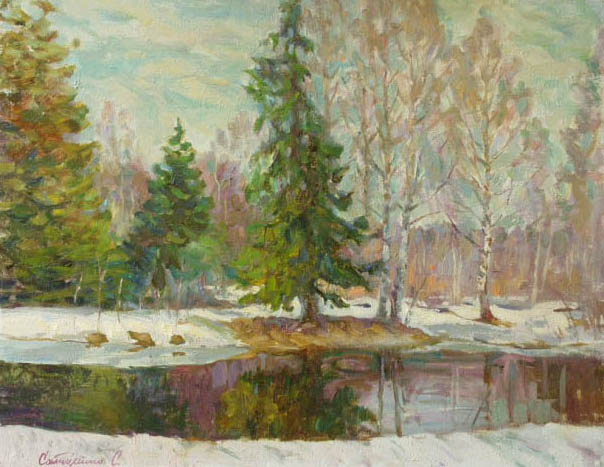 The spring small river, Sergey Samoilenko
