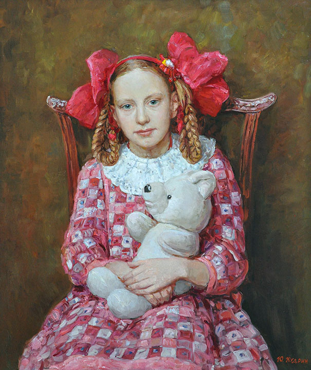 Girl with bows, Yuri Kudrin