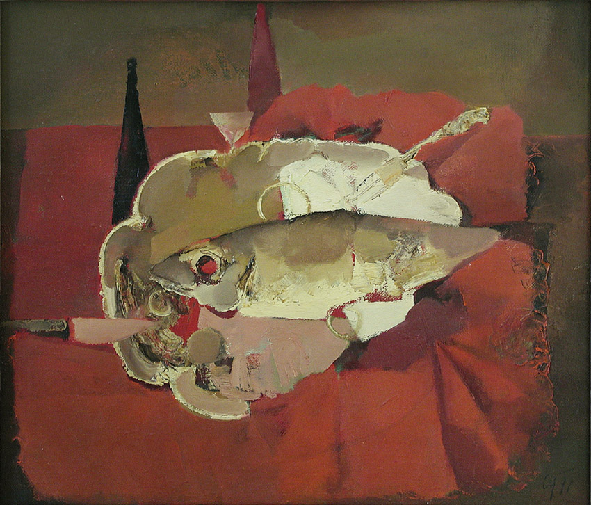 The fish on the red table-cloth, Andrey Aranyshev