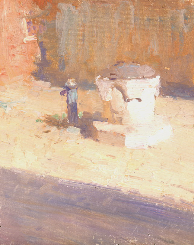 Вечерние тени #2, Бато Дугаржапов- картины современных импрессионистов, живопись мастихином