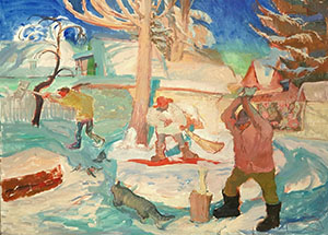 Winter in the country. Homage to Mikhail Laronov