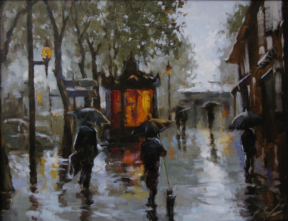 Парижский дождь, Наталья Кахтюрина- Париж, дождь, прогулка