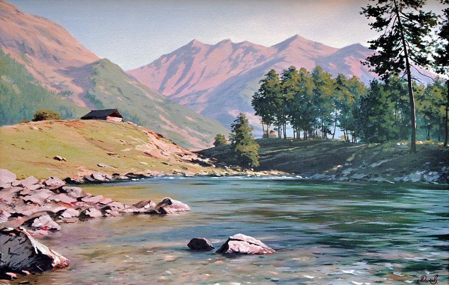 Mountain small river, Alexey Adamov