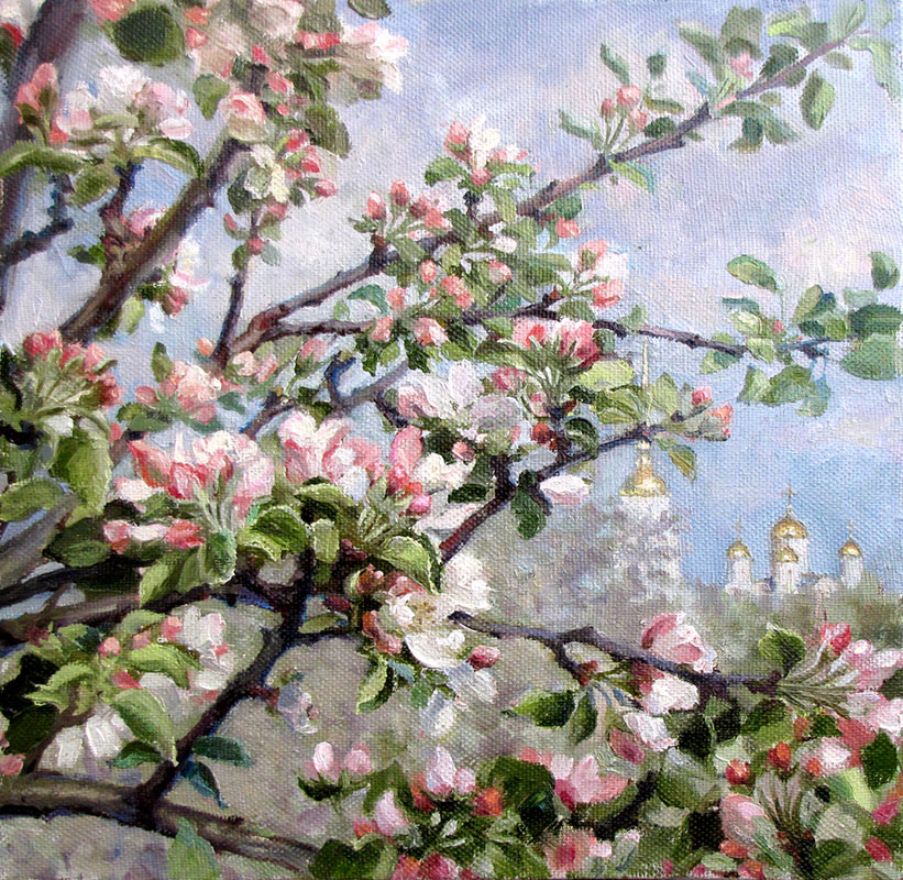 Apple trees in blossom, Igor Rodionov