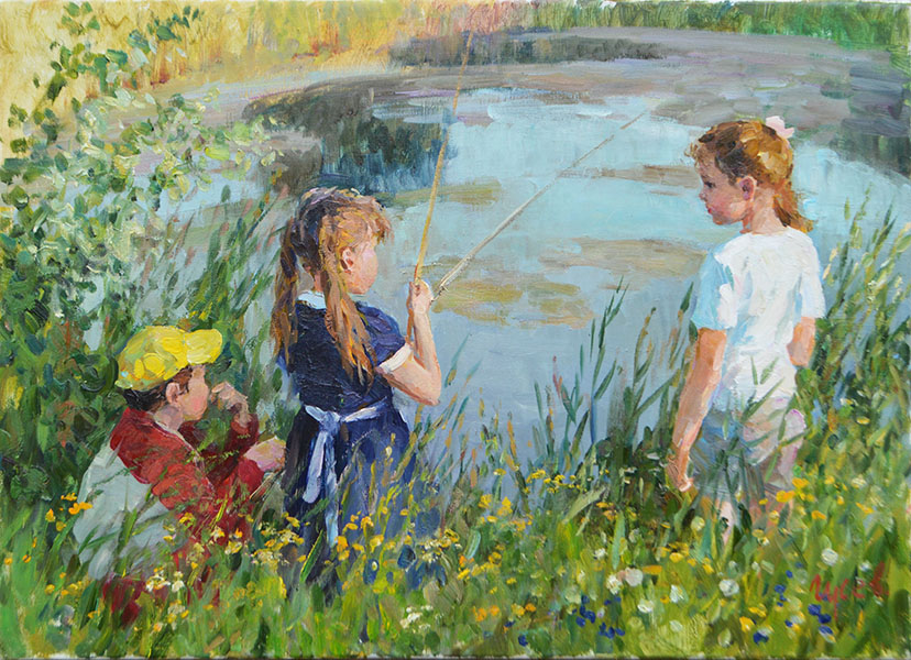 На озере, Владимир Гусев