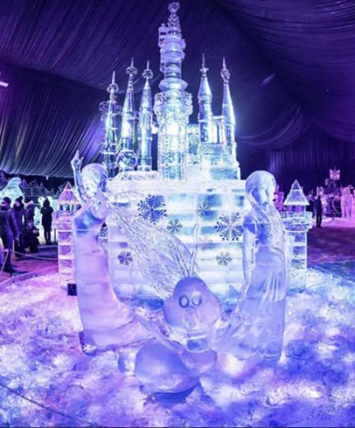 Festival of ice sculptures «ICE fantasy» opened in the Peter and Paul Fortress in St. Petersburg