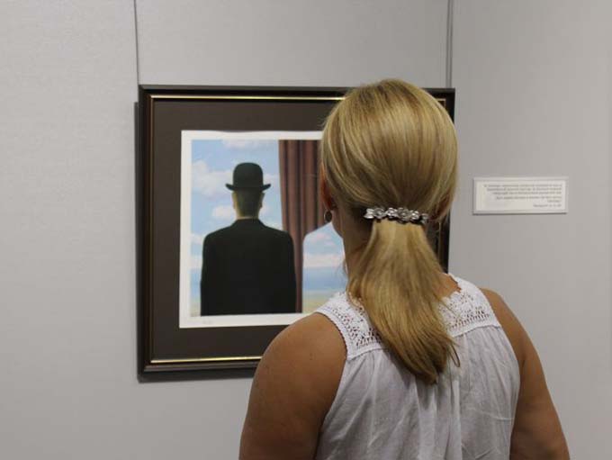 An exhibition of Surrealist René Magritte "Perfidy of Images" was opened in Smolensk